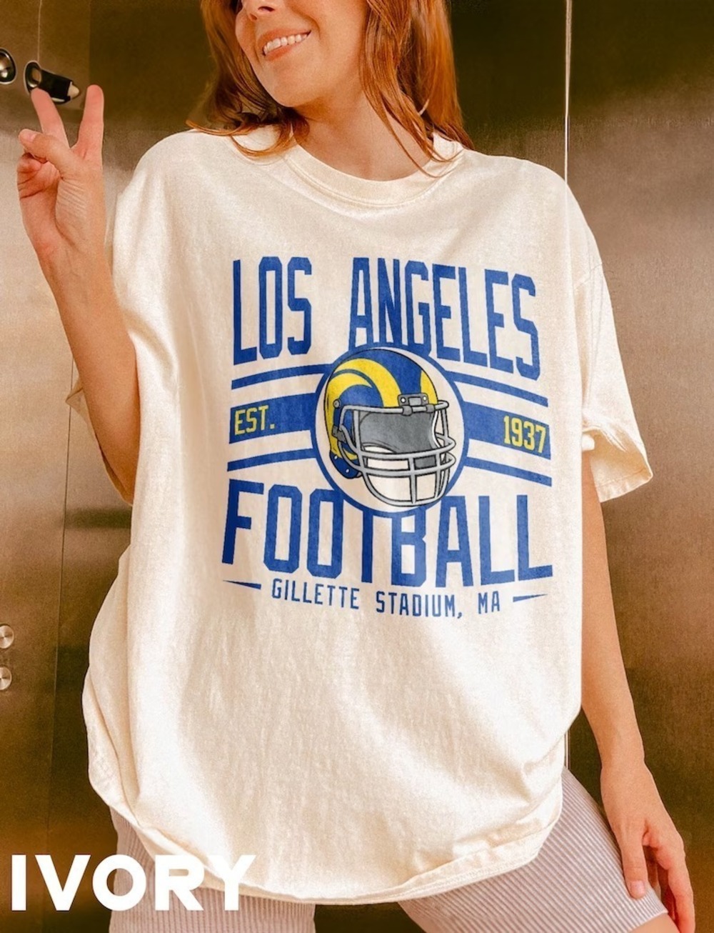 Vintage Los Angeles Football Shirt Crewneck Comfort Colors Sunday